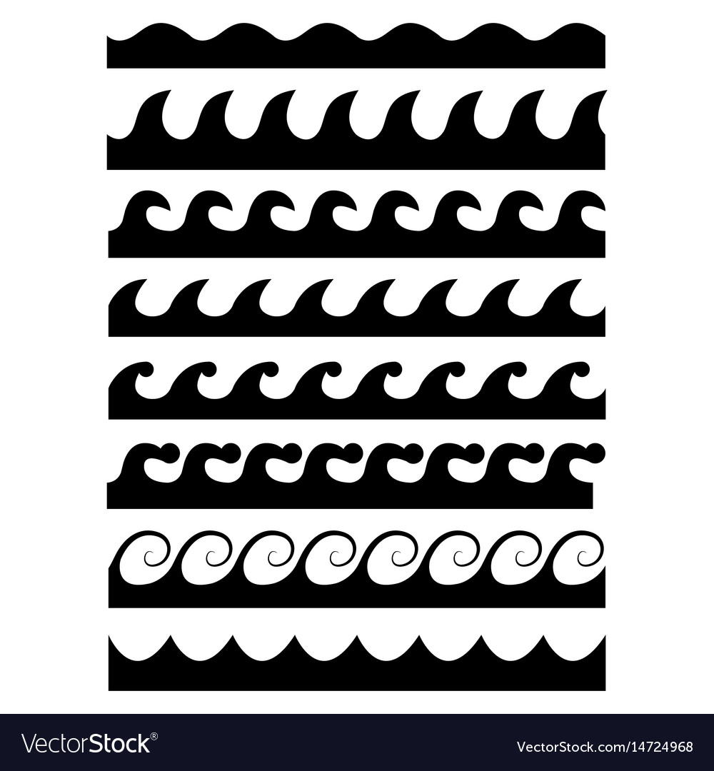 Seamless wave pattern set