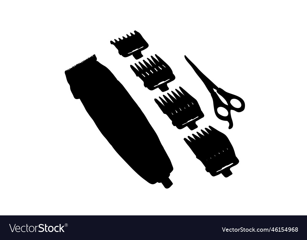 Set of silhouettes of hair clippers design Vector Image