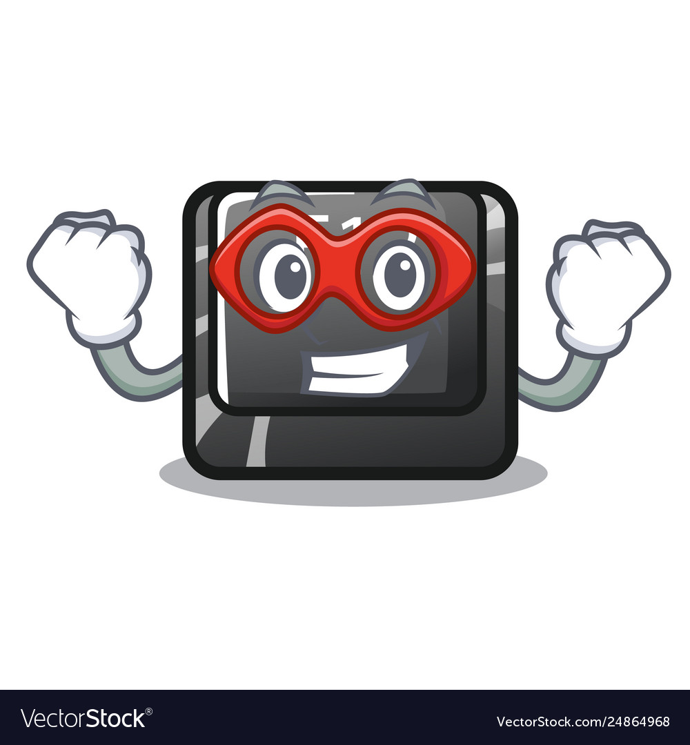 Super hero button f12 isolated in character