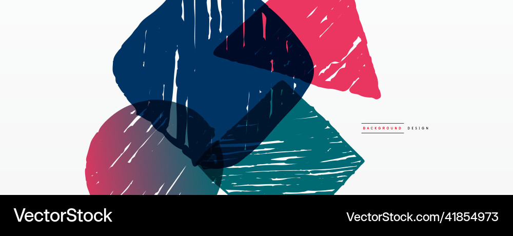 Abstract background hand drawn geometric shape Vector Image