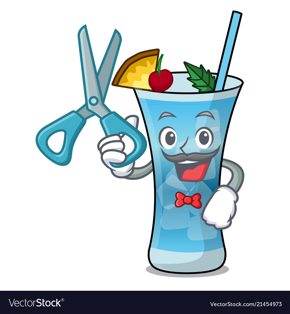 Barber blue hawaii character cartoon