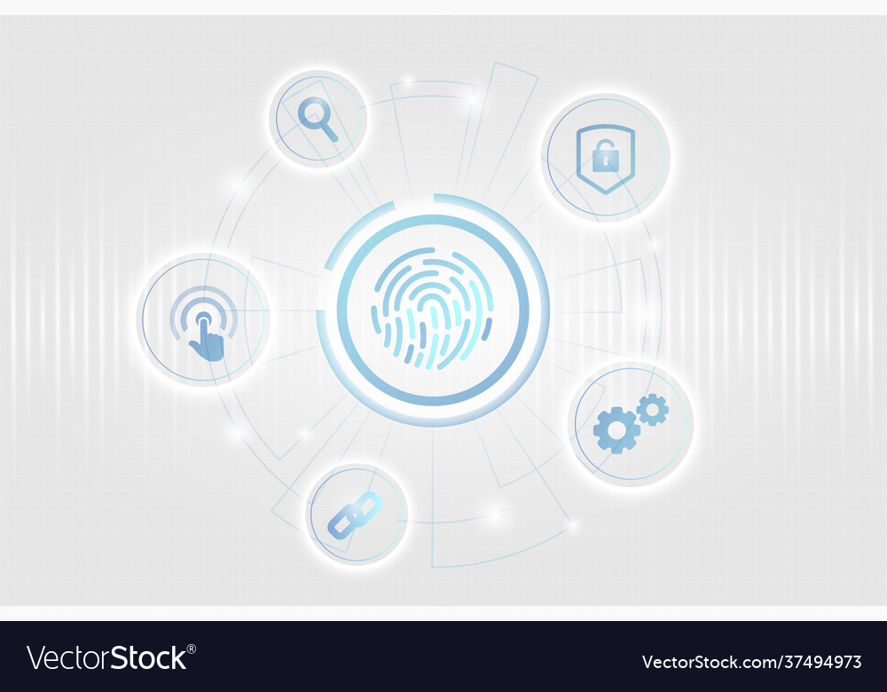 Biometric security concept Royalty Free Vector Image