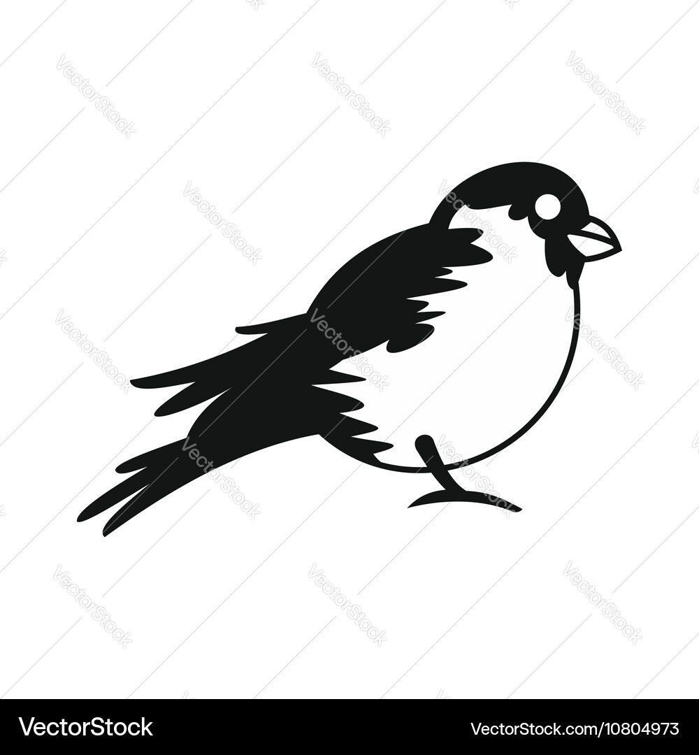 Bullfinch icon in simple style Royalty Free Vector Image