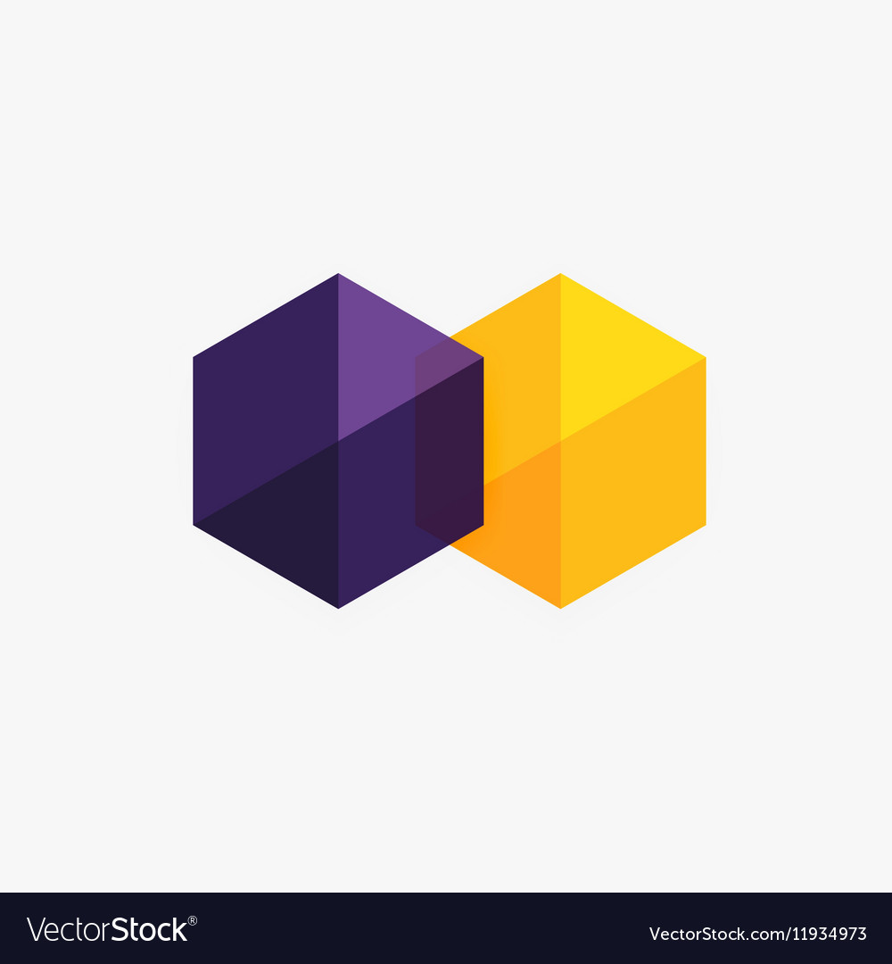 Empty blank hexagon layout geometric template
