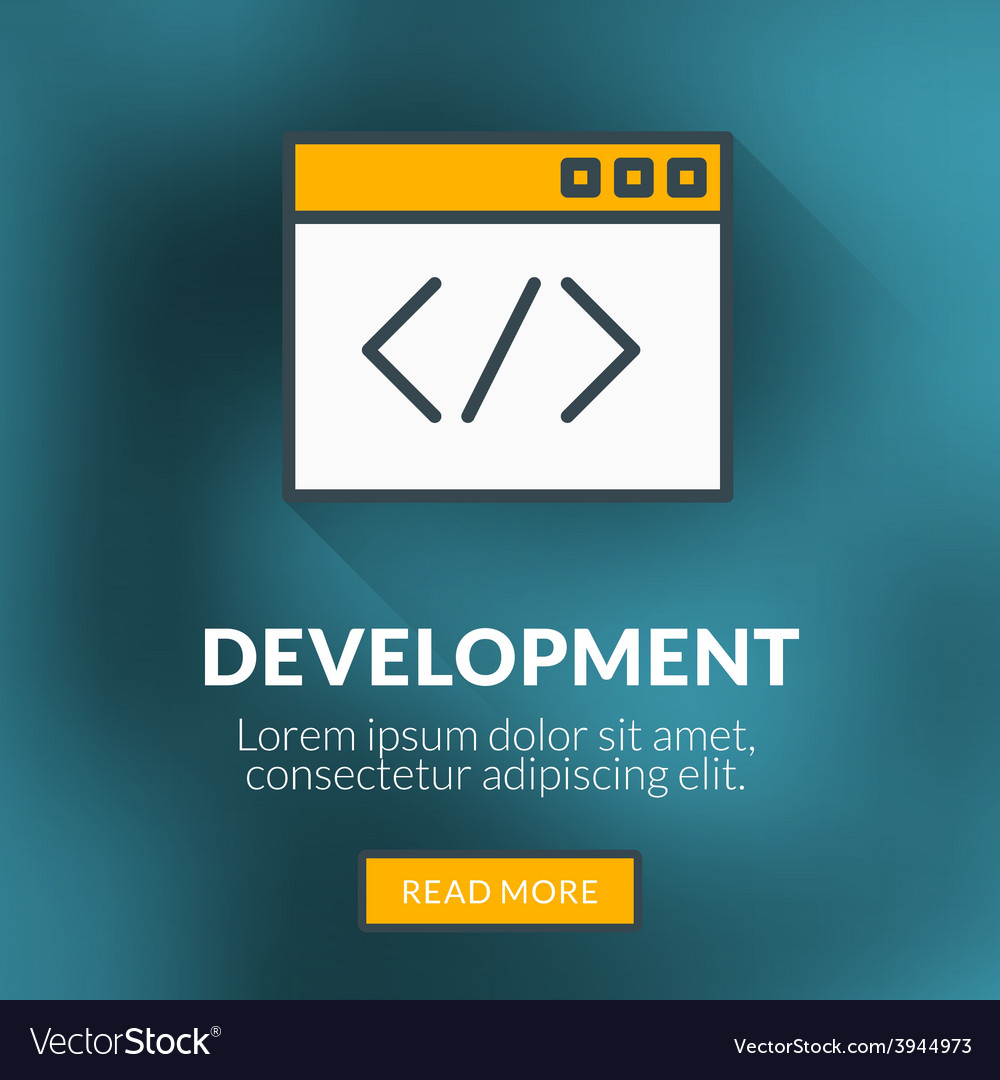 Flat design concept for development with bl