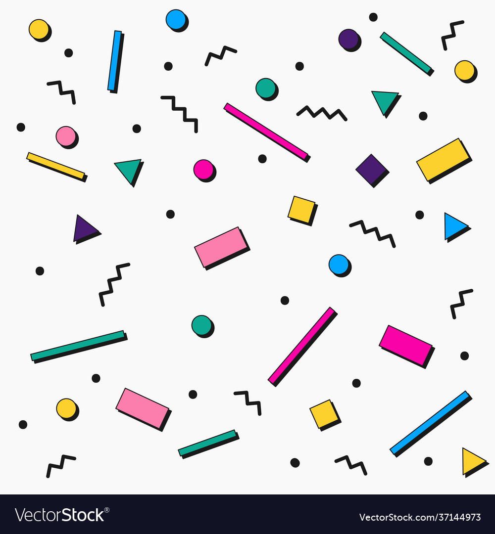 Geometric pattern with colorful shapes form vector image Geometric pattern with colorful shapes form
