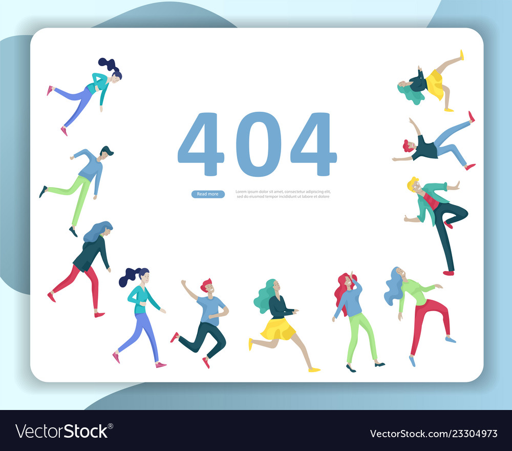 Landing page templates error vector image Landing page templates error