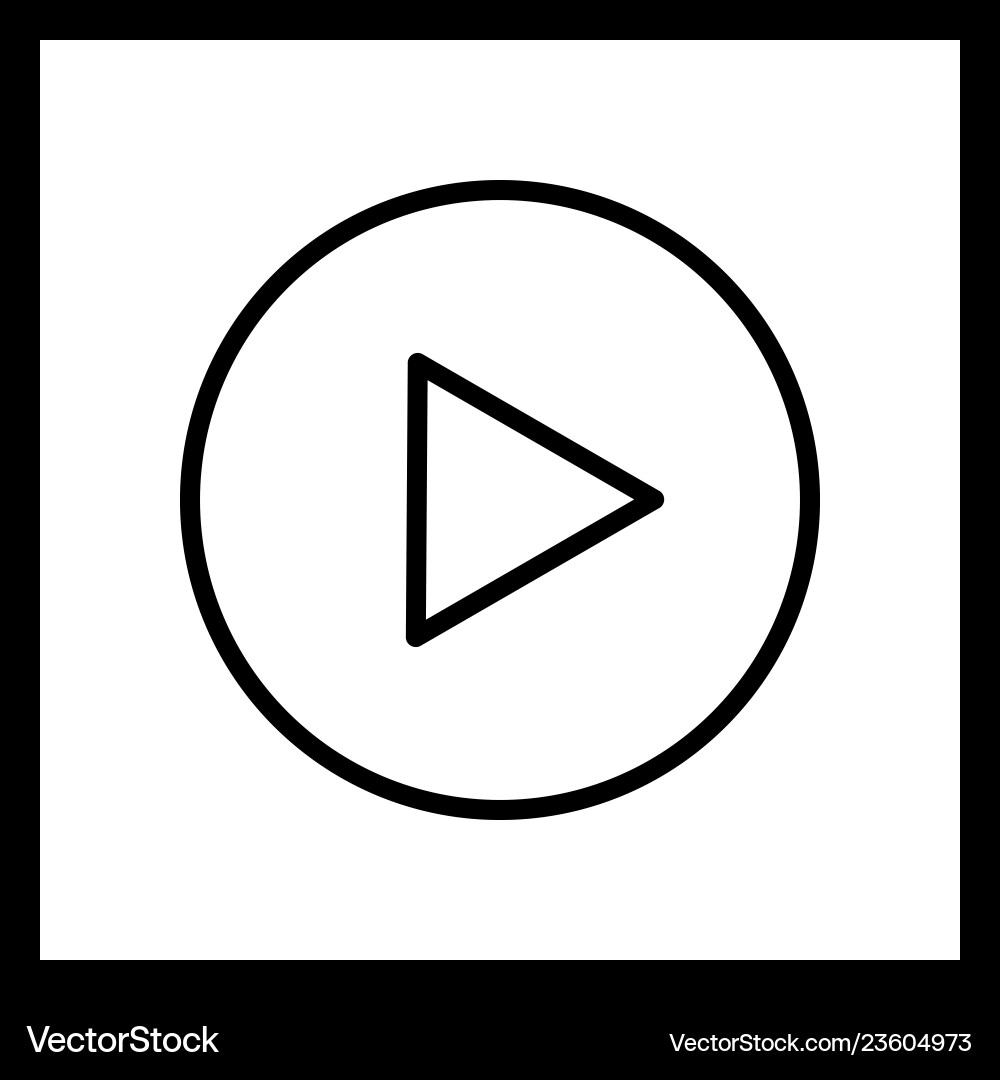 Play icon Royalty Free Vector Image - VectorStock