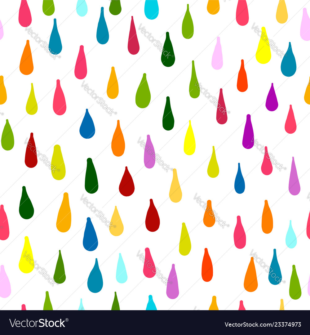 Rain seamless pattern for your design vector image Rain seamless pattern for your design