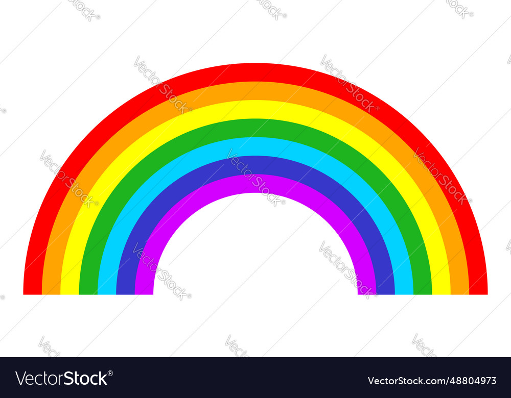 Rainbow color simple isolated Royalty Free Vector Image