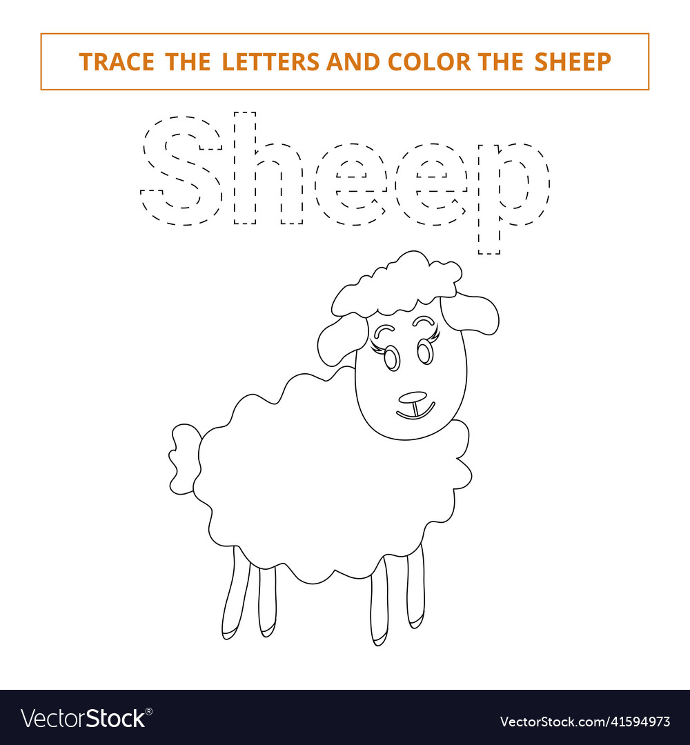 Trace the letters and color sheepgame