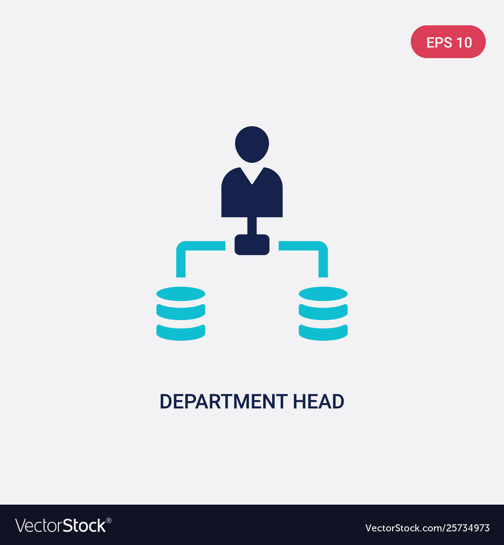 Two color department head icon from business