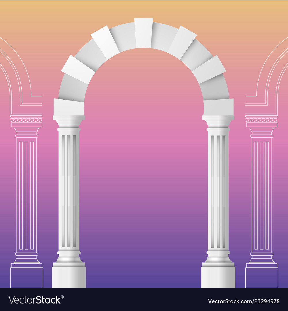 arch realistic design ancient