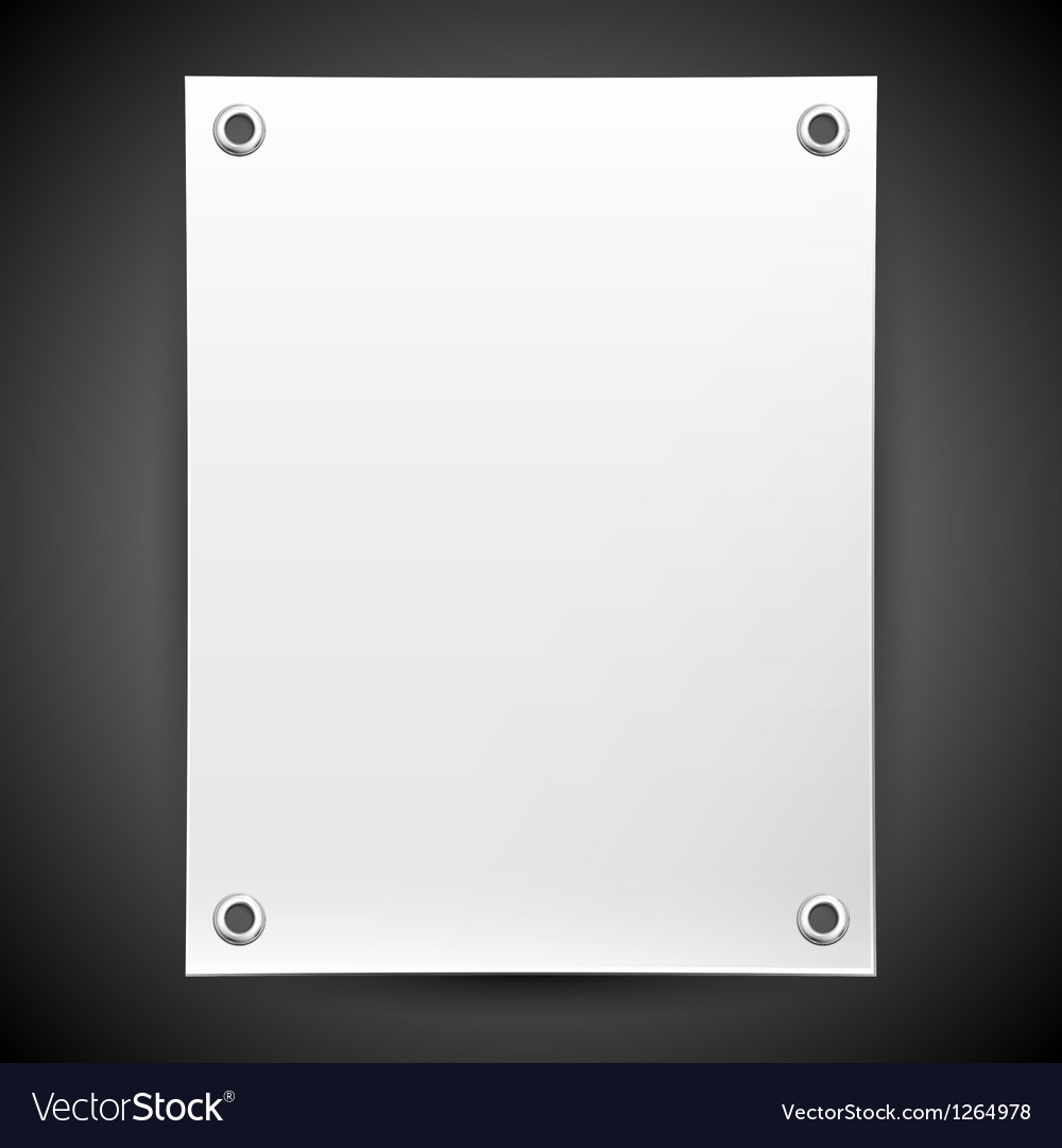 Blank White Banner Painted In The Royalty Free Vector Image