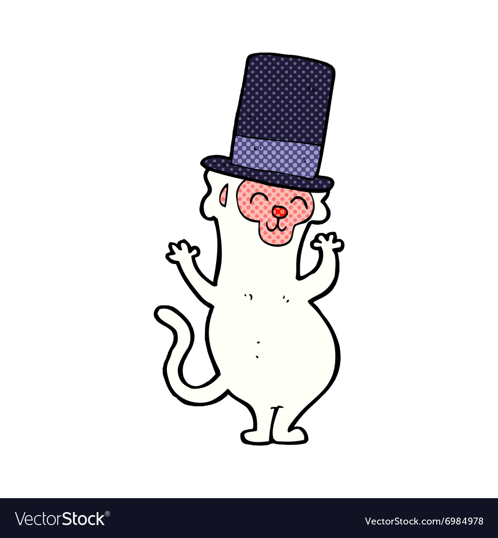 Comic cartoon monkey in top hat