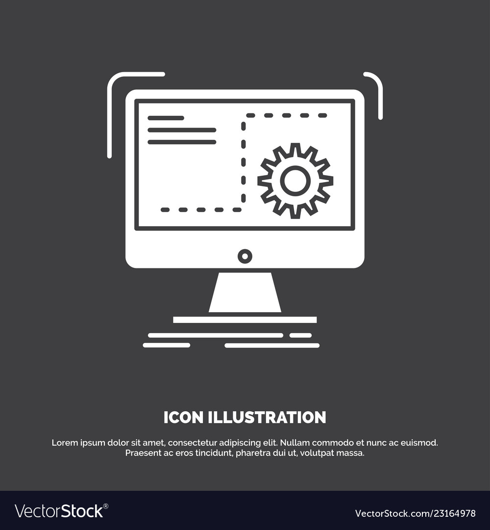 Command computer function process progress icon vector image Command computer function process progress icon
