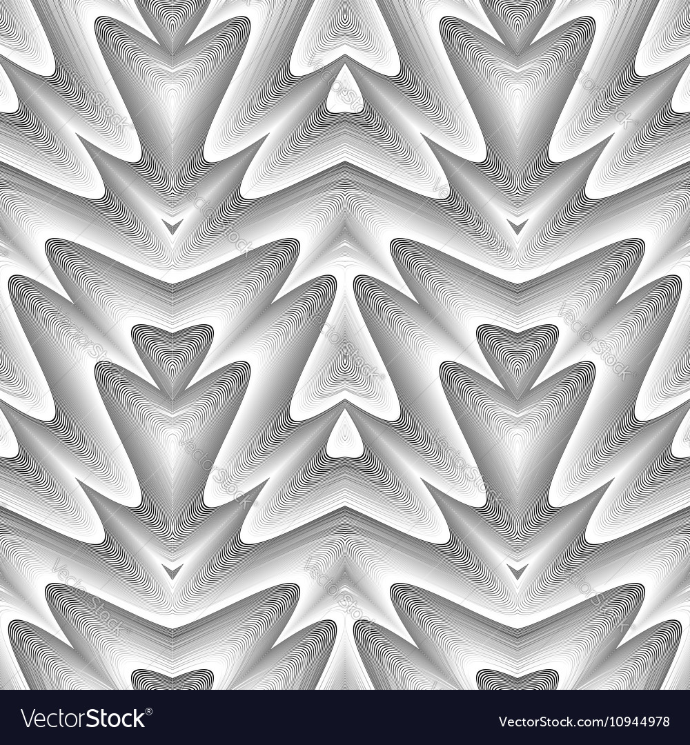 Design seamless monochrome waving pattern