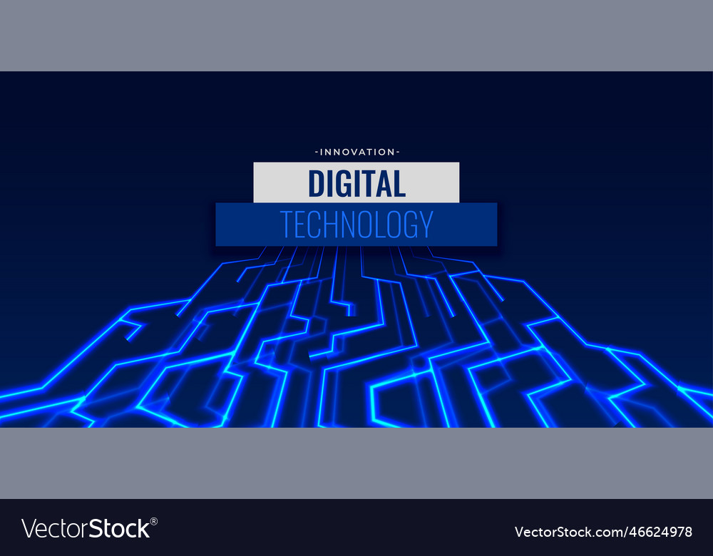 Digital technology background with glowing