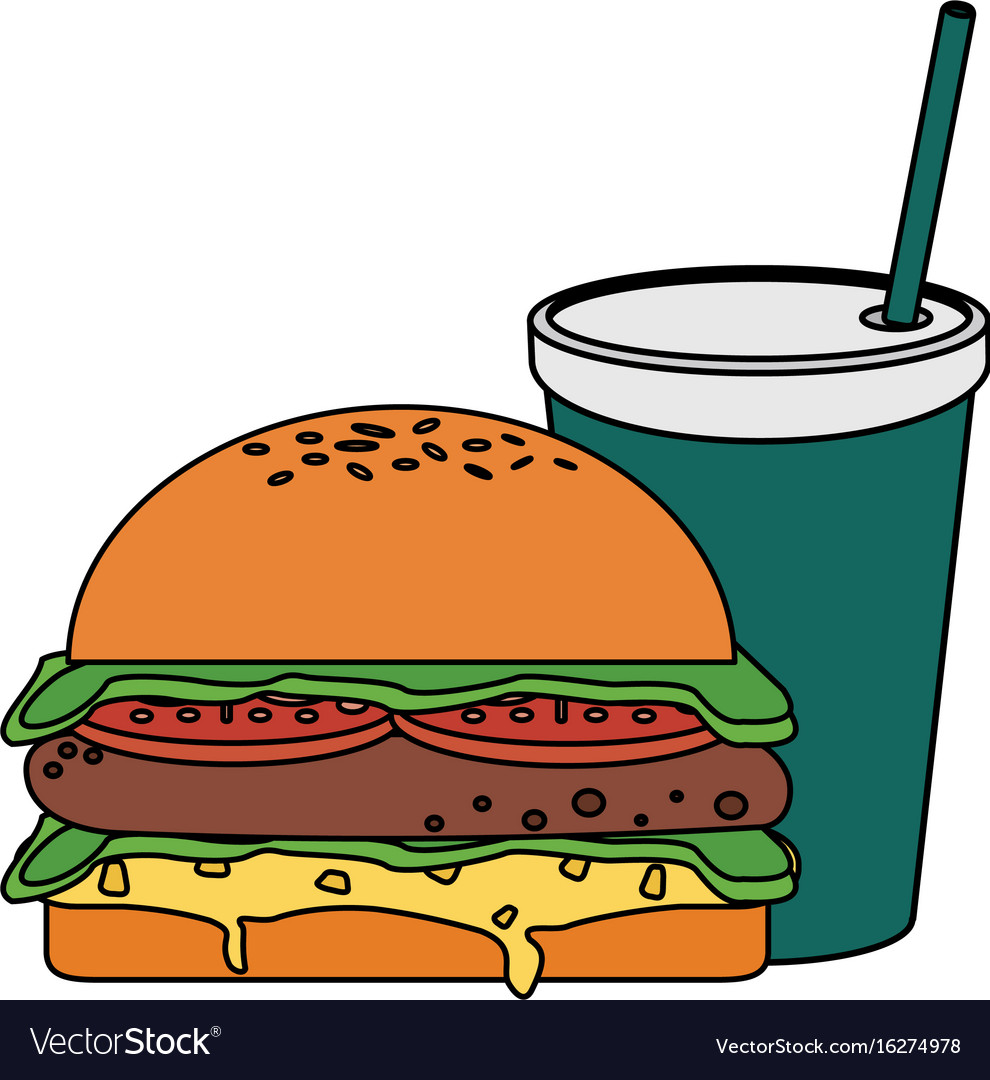 Fast food hamburger icon