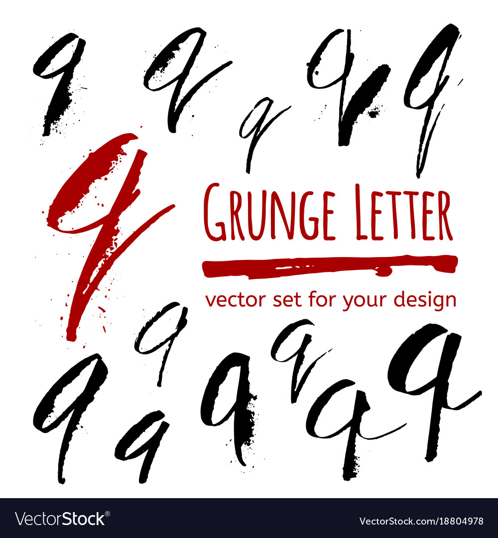 Grunge letter set for your design