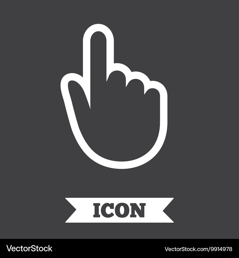 Hand cursor sign icon pointer symbol Royalty Free Vector