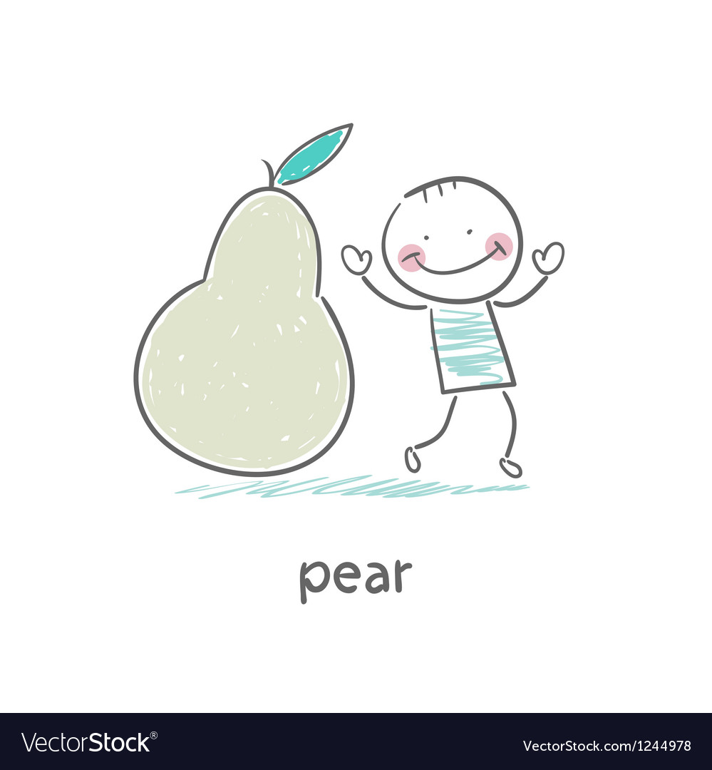 Man and pear