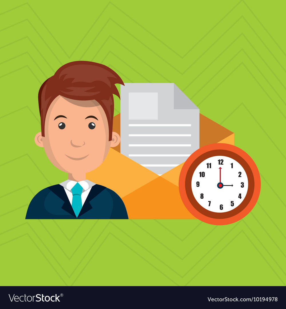 Man message document icon