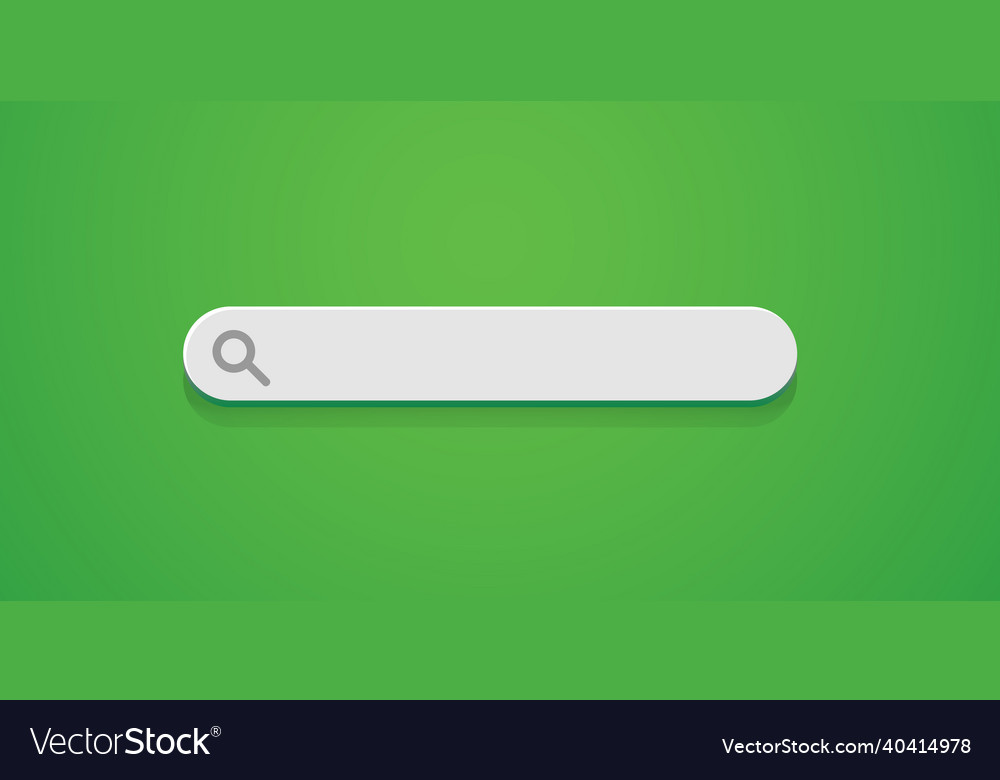 Minimal blank search bar on green background