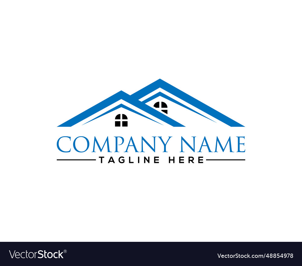 Modern home property and real estate logo design Vector Image