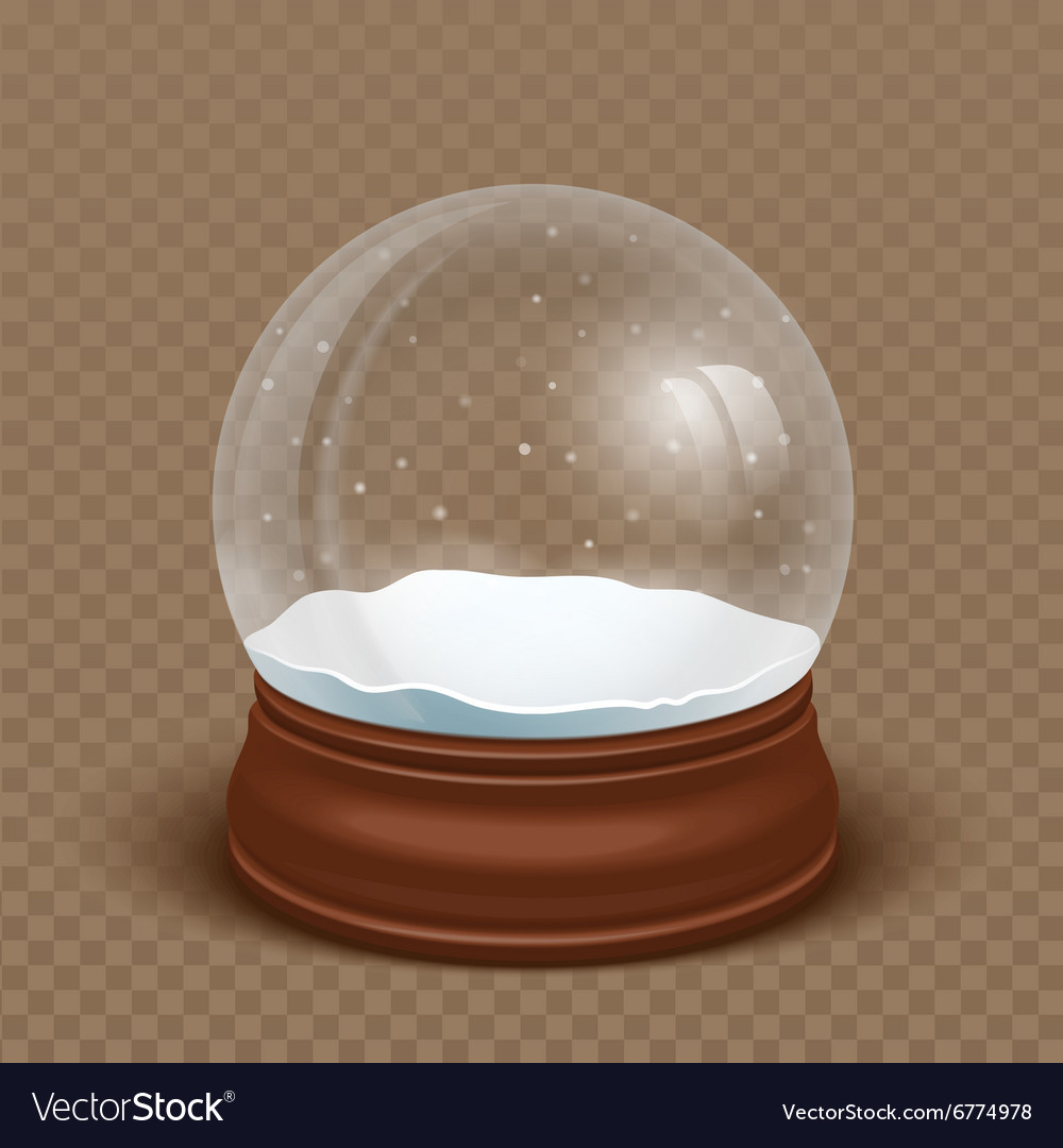 Realistic Snow globe Royalty Free Vector Image