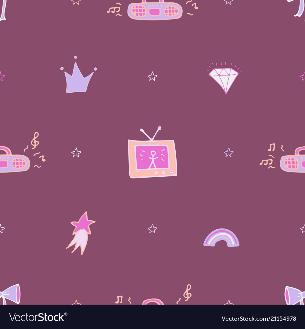 Retro Tape Recorder Pattern