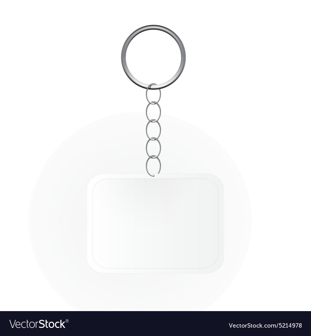 Download Template Keychain Keys on a Ring with a Chain Vector Image