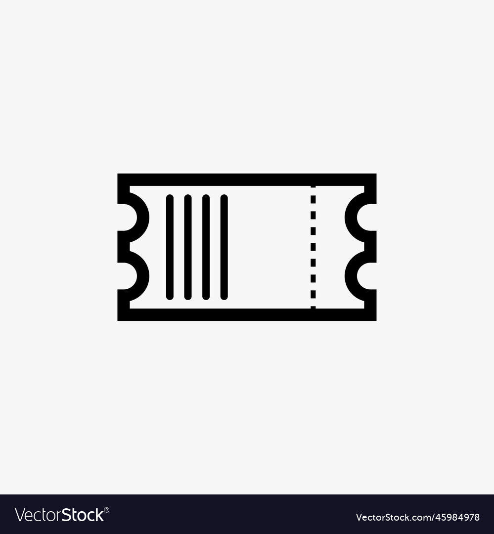 Ticket icon in trendy design