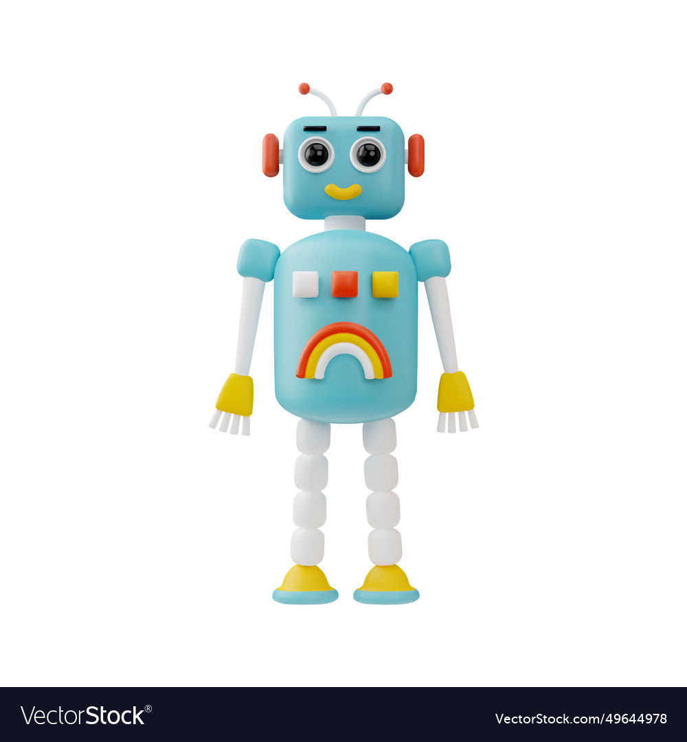 Toy robot volume render 3d