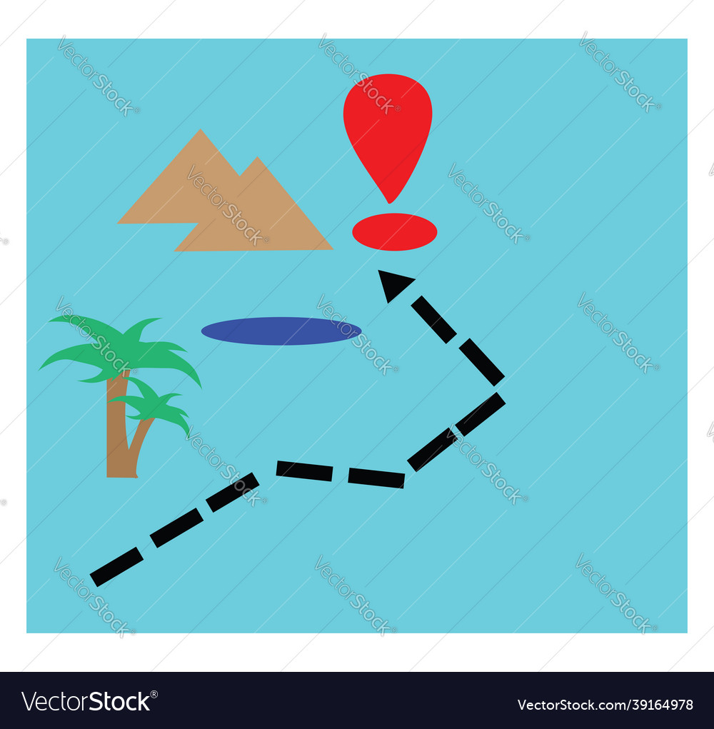 Travel map on a white background