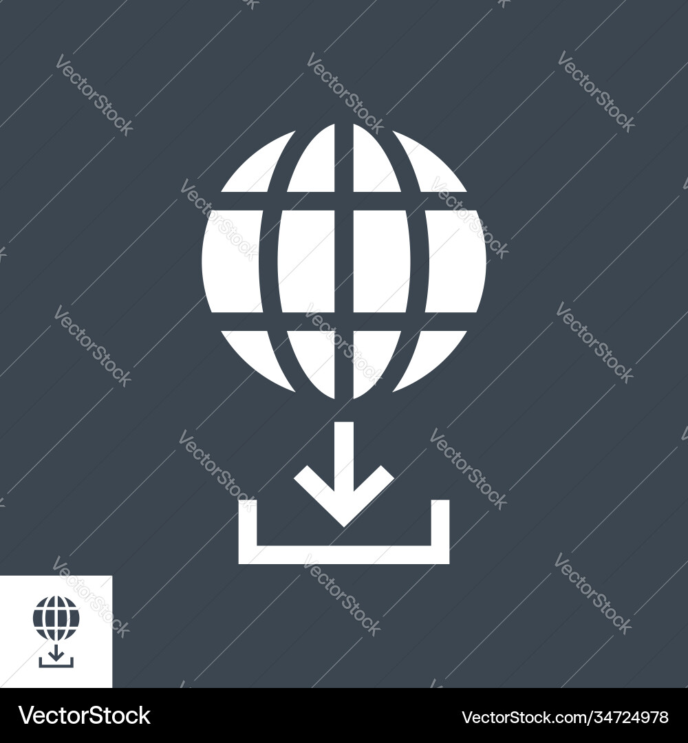 Upload manager glyph icon Royalty Free Vector Image
