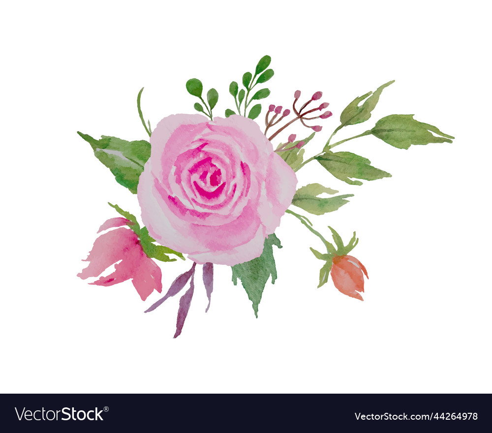 Wasserfarbene Rose Bouquet