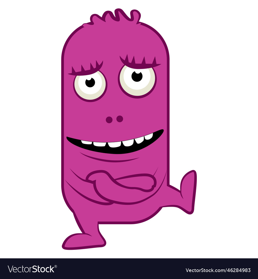 Cartoon pink monster halloween