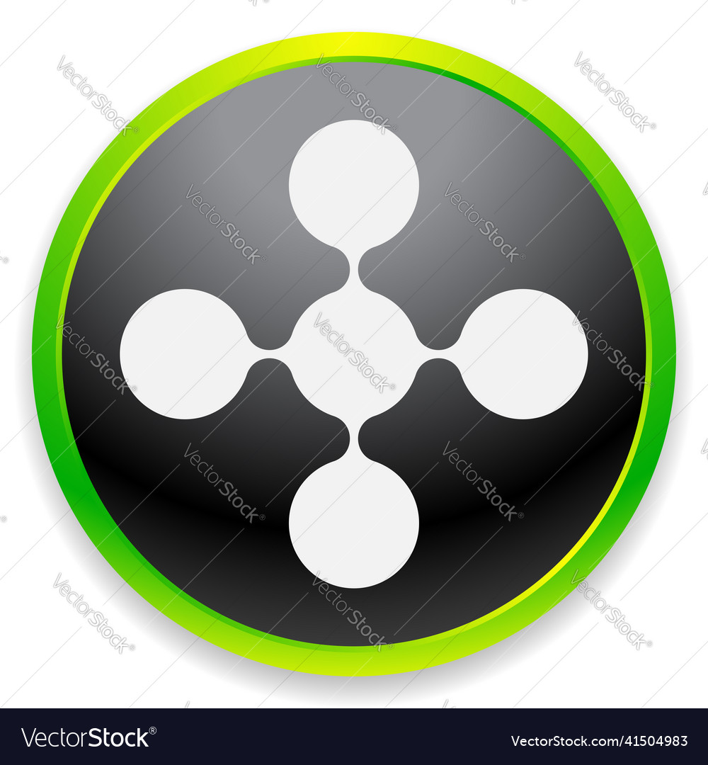 Connected circles nodes as technology tech vector image Connected circles nodes as technology tech
