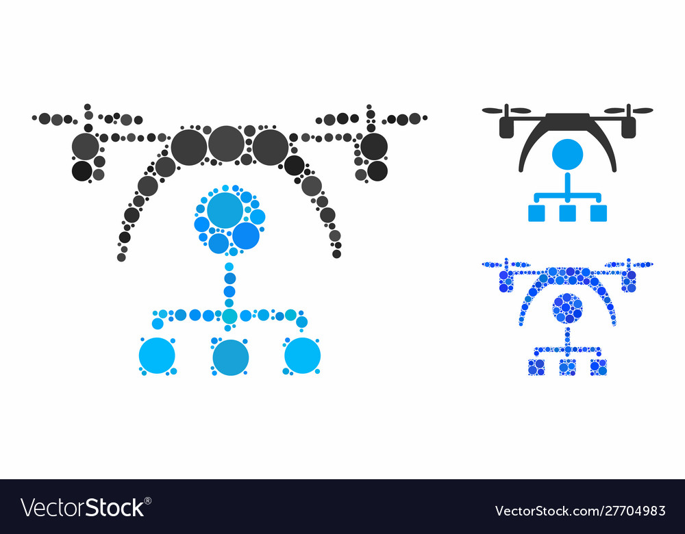 Copter distribution scheme composition icon vector image Copter distribution scheme composition icon