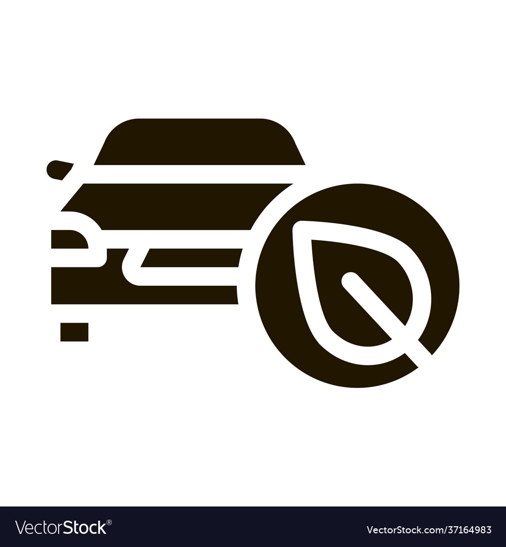 Electro eco car icon glyph