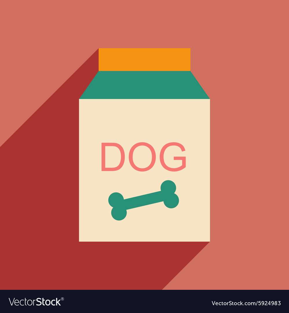 Flat with shadow icon and mobile application dog