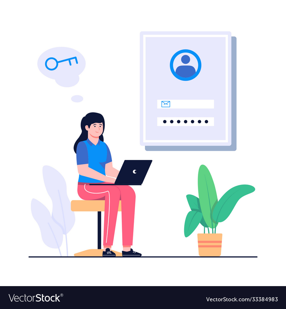 forgot-password-concept-flat-royalty-free-vector-image