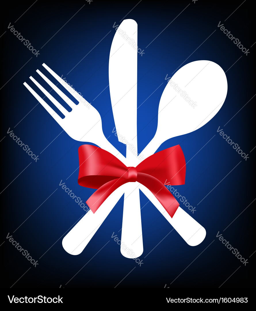 Fork knife and spoon Royalty Free Vector Image