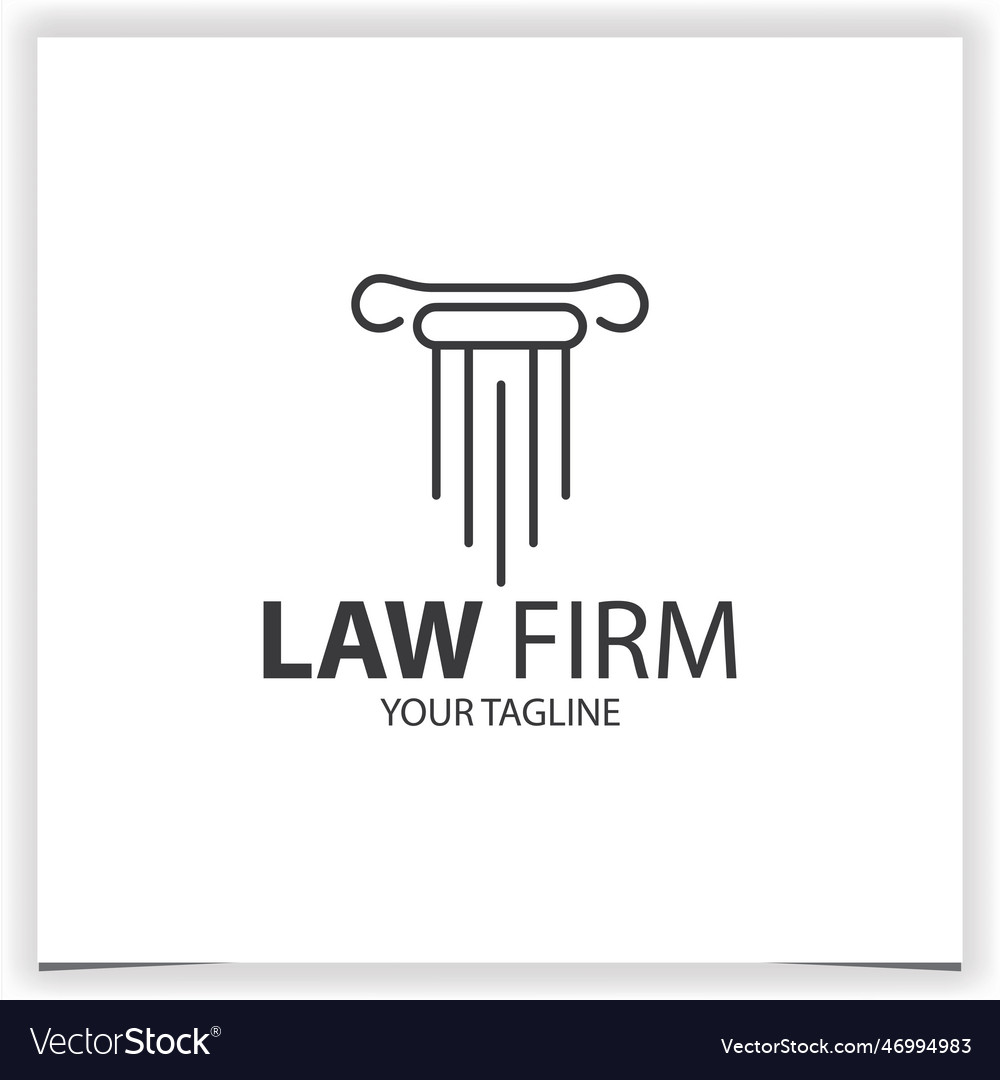 Lawyer logo design template law firm justice logo Vector Image