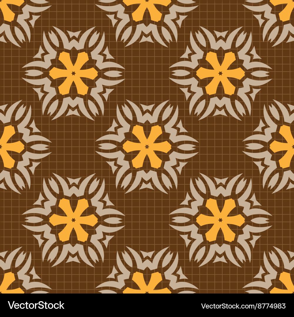 Seamless ornament pattern tile Royalty Free Vector Image