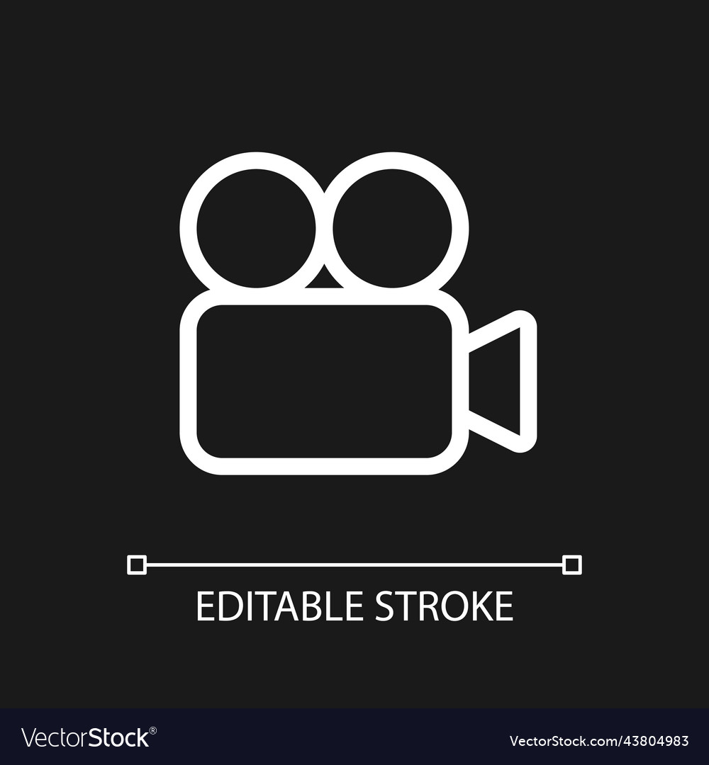 Video camera pixel perfect white linear ui icon