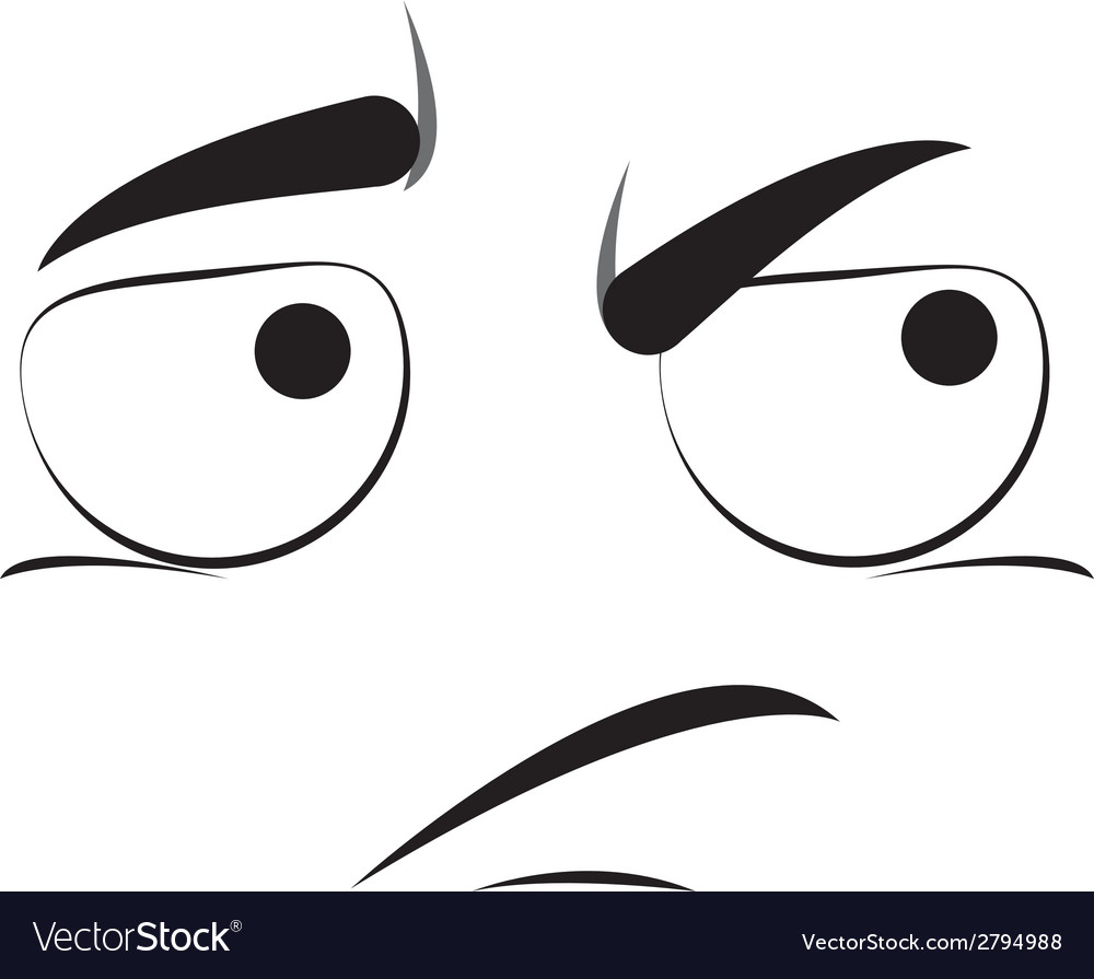 A doubt facial expression on white background