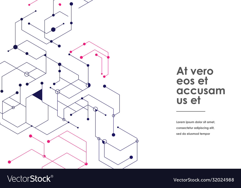 Abstract structures a hexagonal model brochure vector image Abstract structures a hexagonal model brochure