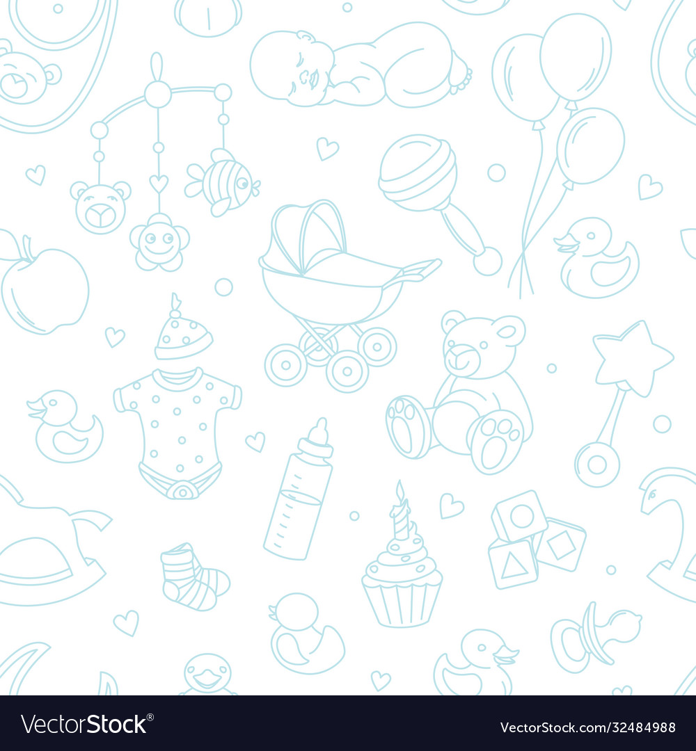 Baby Shower Pattern - Pastel Celebration
